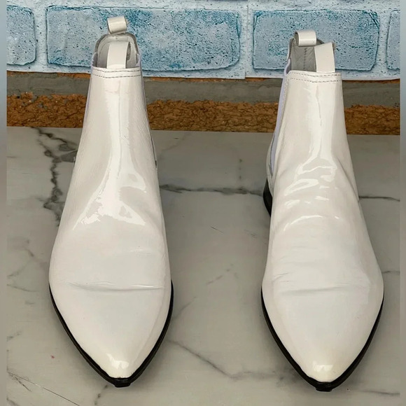 Comme des Garçons bone patent leather Chelsea Boots size 23/7 - Picture 3 of 17